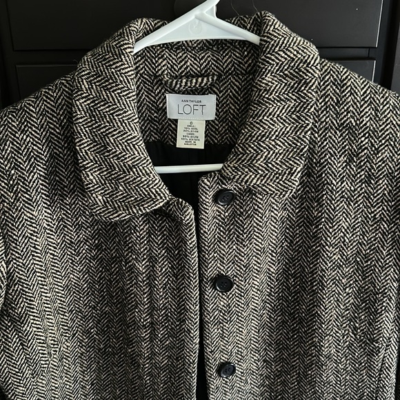 LOFT Black and Brown Trench Coat - Picture 2 of 6